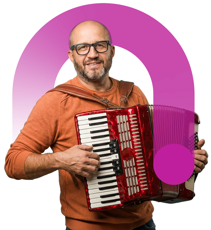 Man with accordion
